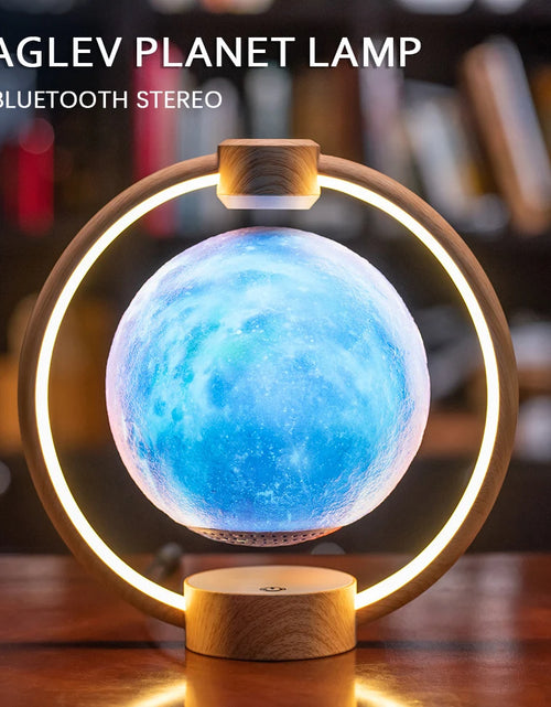 Load image into Gallery viewer, Maglev Moon Light Bluetooth Speaker 3D Stereo Levitating Lamp Magnetic Levitation LED Rotating Globe Lights Bedside Lights Home
