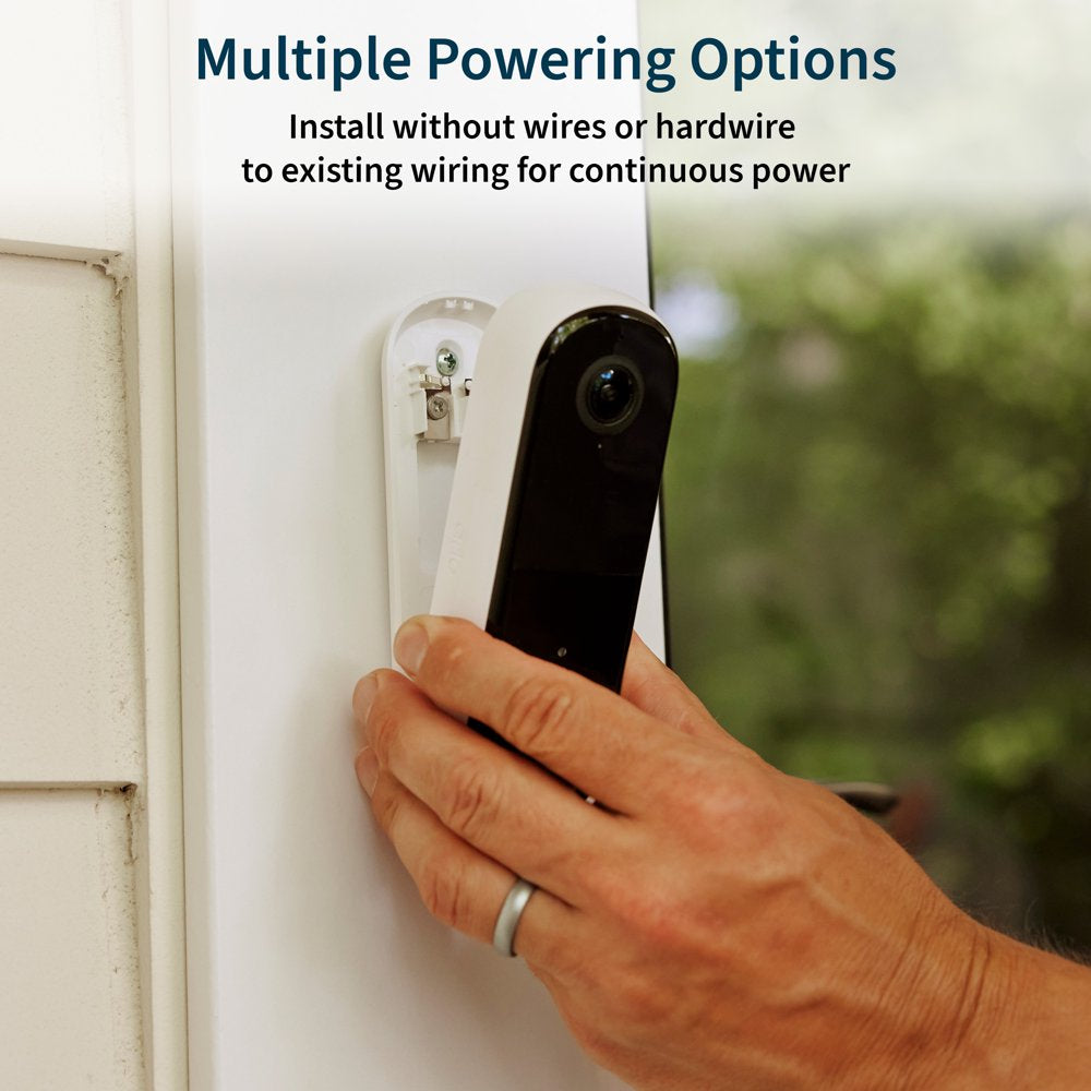 Video Doorbell HD (2Nd Gen); 1080P Battery or Wired Doorbell Cam; White; Model AVD3001-1WMNAS