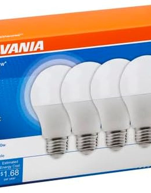 Load image into Gallery viewer, SYLVANIA LED A19 Light Bulb, 100W Equivalent, Efficient 14W, 1500 Lumens, Frosted Finish, Daylight - 4 Pack (78103)
