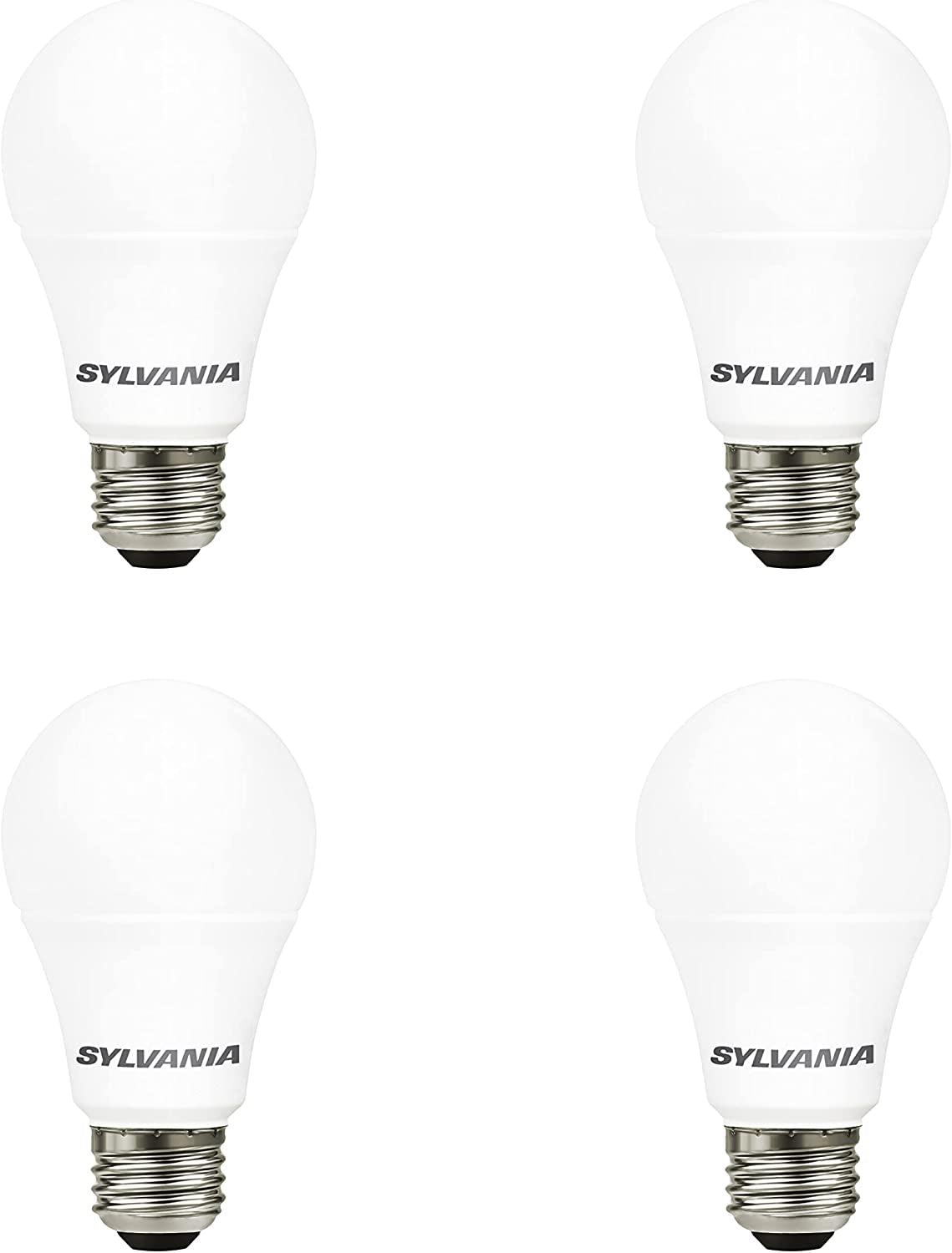 SYLVANIA LED A19 Light Bulb, 100W Equivalent, Efficient 14W, 1500 Lumens, Frosted Finish, Daylight - 4 Pack (78103)