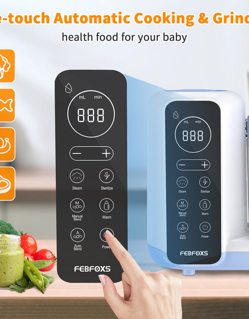 Load image into Gallery viewer, Baby Food Maker, Multi-Function Baby Food Processor, Steamer Puree Blender, Auto Cooking &amp; Grinding, Baby Food Warmer Mills Machine with Touch Screen Control, Blue
