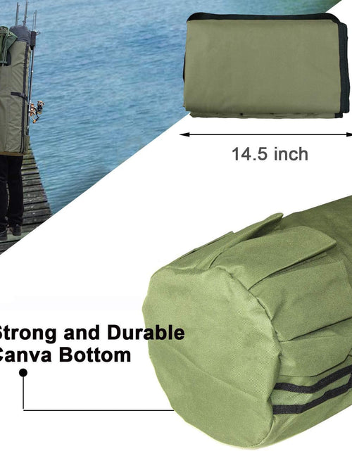 Load image into Gallery viewer, Fishing Pole Bag with Rod Holder Fishing Rod Bag Carrier Case 5 Poles Waterproof Travel Case Fishing Tackle Box Storage Bag Durable Fishing Gear Organizer Fishing Gift for Men
