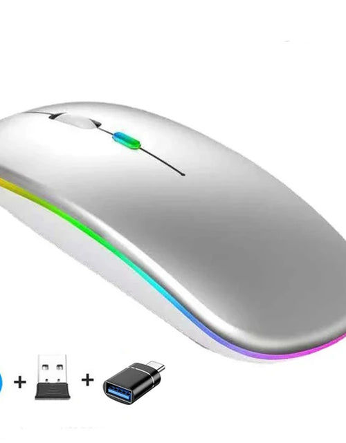 Load image into Gallery viewer, Wireless Mouse Bluetooth--Compatible RGB Rechargeable Mouses Wireless Computer Silent Mice LED Backlit Ergonomic Gaming Mouse
