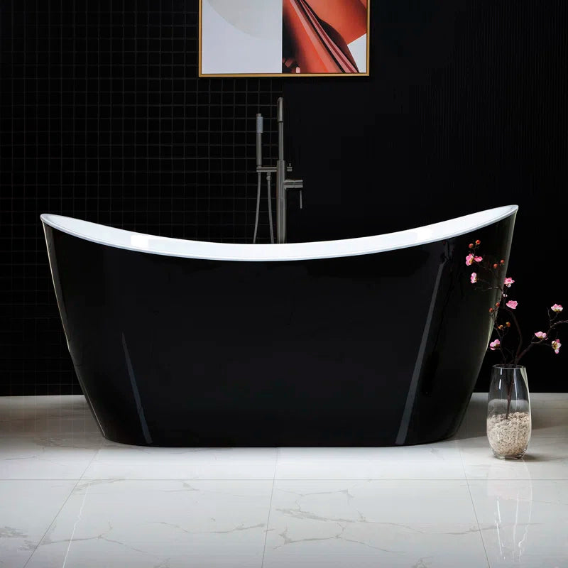 59'' X 28.75'' Freestanding Soaking Acrylic Bathtub