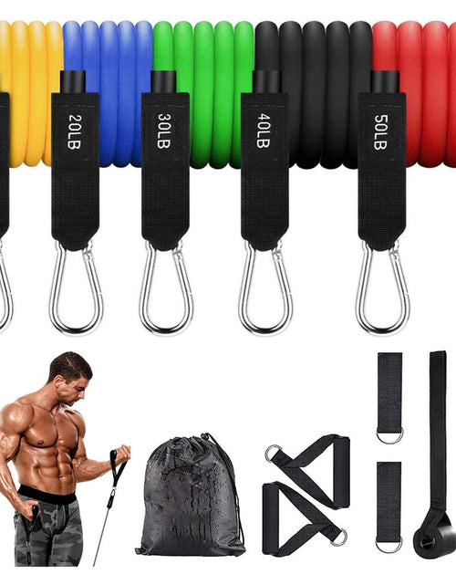 Load image into Gallery viewer, 150Lbs Resistance Bands for Working Out, Exercise Bands, Workout Bands, Resistance Bands Set with Handles for Men Women , Weights for Strength Training Equipment at Home
