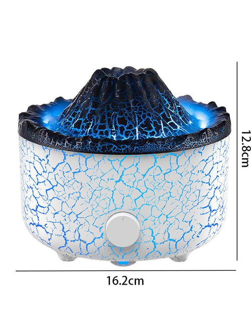 Load image into Gallery viewer, Diffuser Humidifier with 3D Flame and Volcano Effect,560Ml Aroma Essential Oil Diffuser with Remote Control,White
