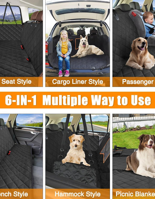 Load image into Gallery viewer, Dog Car Seat Cover for Back Seat, 100% Waterproof Dog Car Hammock with Mesh Window, Anti-Scratch Nonslip Durable Soft Pet Dog Seat Cover for Cars Trucks and SUV
