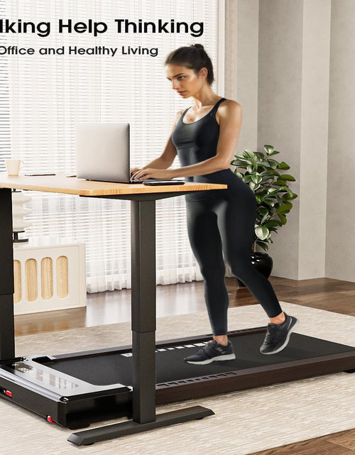Load image into Gallery viewer, under Desk Treadmill, Brown Wood Electric Treadmill with Remote Control, Walking Jogging Machine
