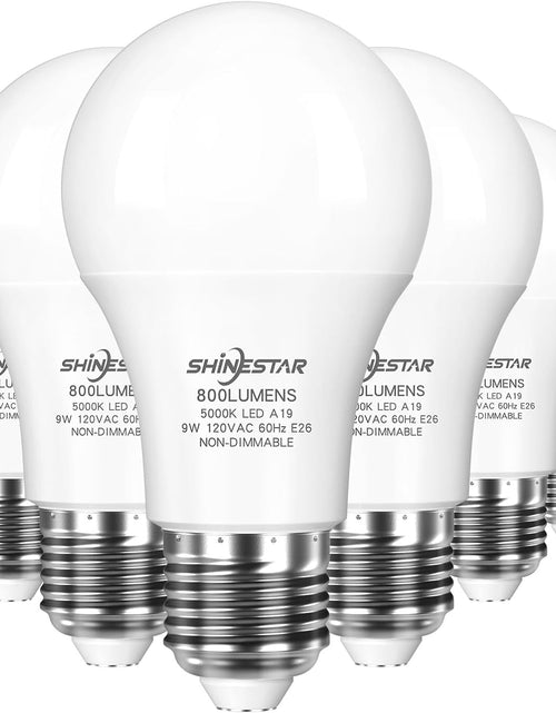 Load image into Gallery viewer, 6-Pack Daylight Led Light Bulbs 60 Watt, Bright White 5000K, E26 A19 Led Bulb, Non-Dimmable
