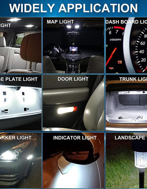 Load image into Gallery viewer, 194 Led Car Bulb 3030 Chipset 2SMD T10 194 168 W5W Led Wedge Light Bulb 1.5W 12V License Plate Courtesy Step Map Lights Trunk Lamp Clearance Lights (12Pcs)
