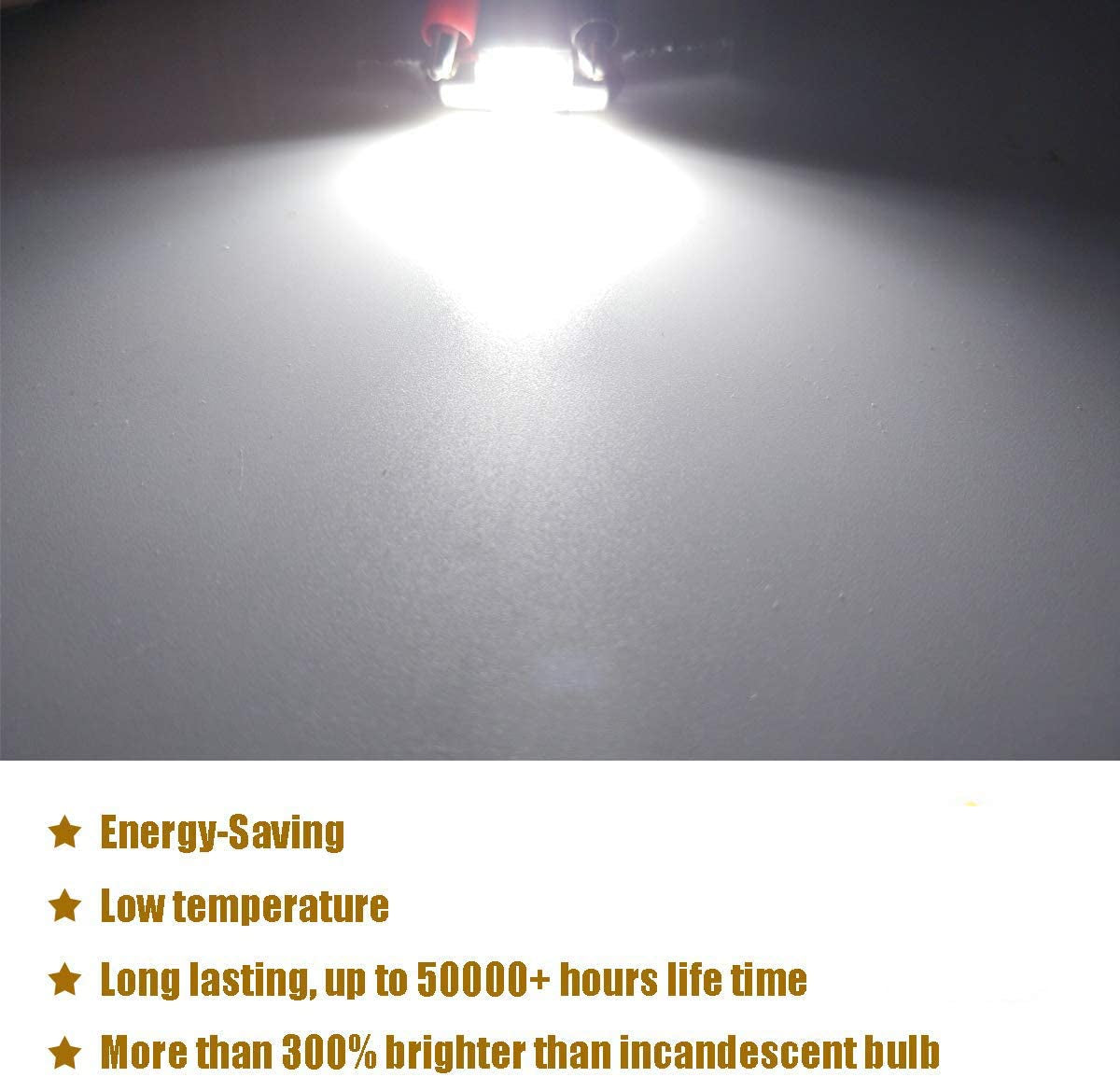 Newest 9-30V Extremely Bright DE3175 DE3021 Festoon LED Bulbs Error Free 1.25" 31Mm for Interior Map Dome Lights and License Plate Courtesy Lights, Xenon White