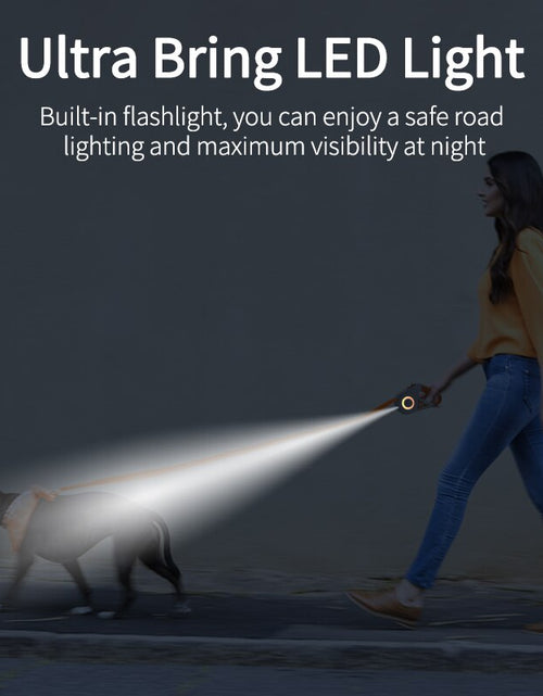 Load image into Gallery viewer, 5M Automatic Retractable Dog Leash LED Luminous Leading Fashion Light Straps for Dog Puppy Pet Flexi Walking Running Lead
